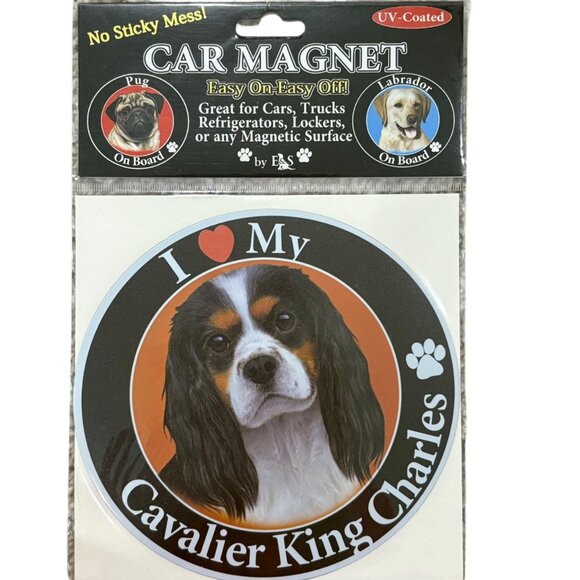 Dog Breed Car Magnets By E&S UV-Coated Magnetic Decals For Cars Trucks Lockers - Picture 6 of 7